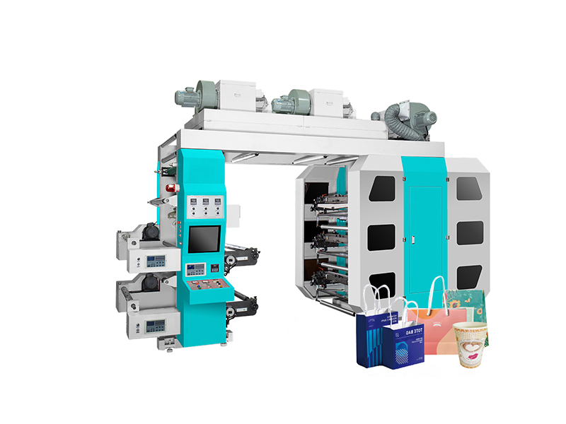 Máquina de impresión flexográfica de alta velocidad tipo pila de 6 colores