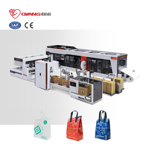 OYANG Machinery TECH 26 Máquina automática para fabricar bolsas tipo caja no tejidas con asa en línea