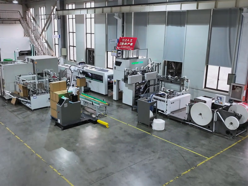 OYANG Machinery Smart17 260S AIA Automatización inteligente Producción de bolsas de papel Máquina para fabricar bolsas de papel para compras 