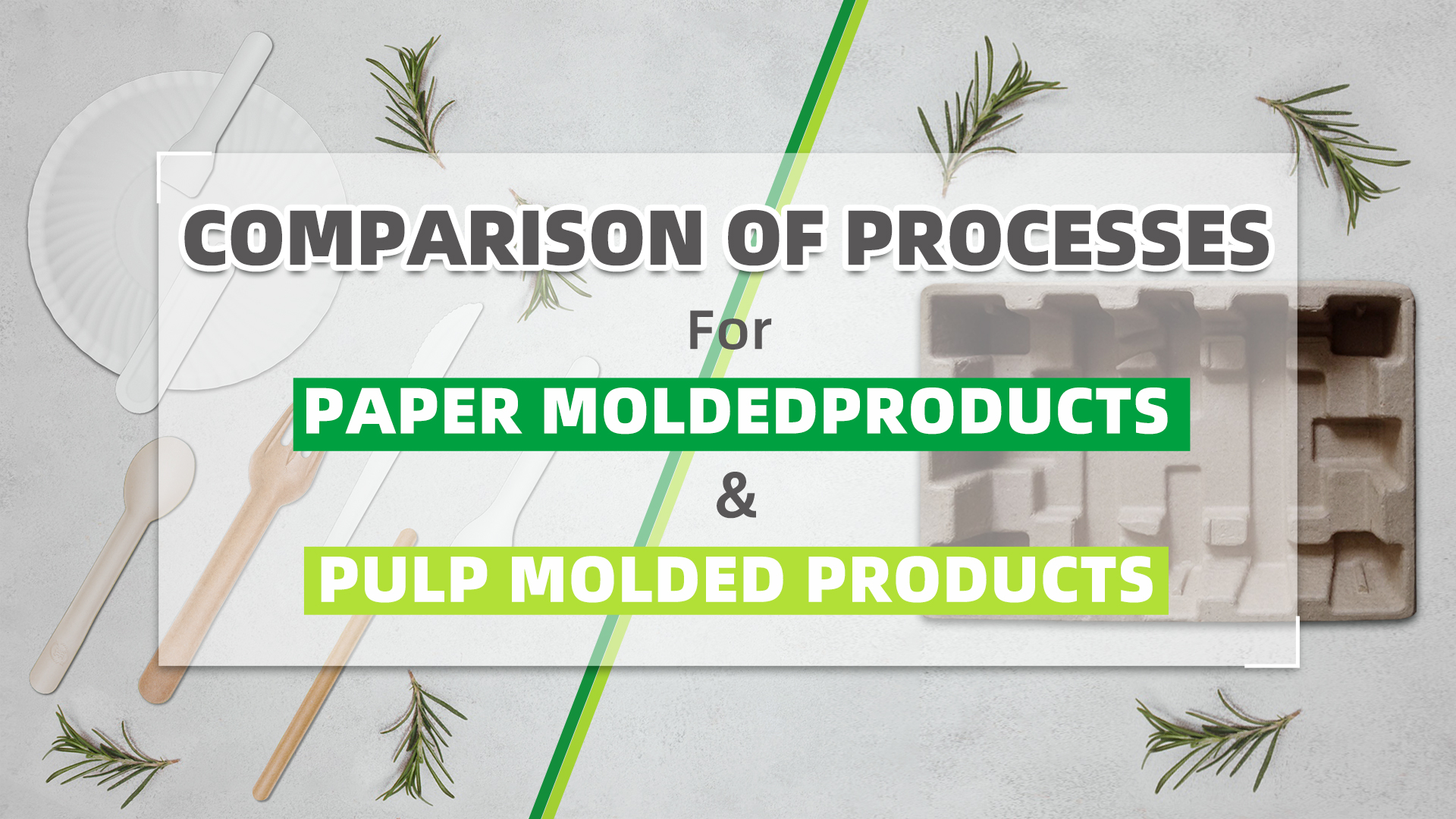 Comparación de procesos para productos moldeados de papel y productos moldeados de pulpa