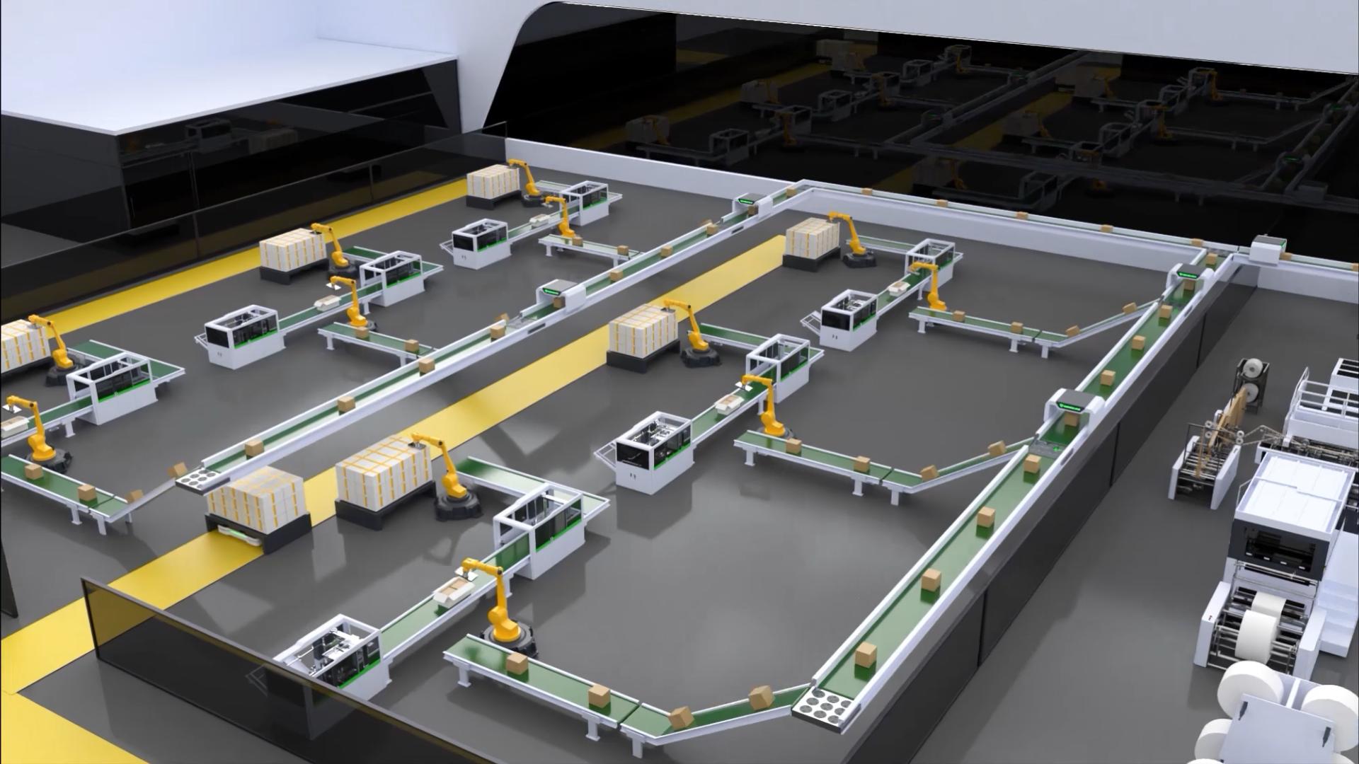 Solución inteligente de fábrica de producción de bolsas de papel